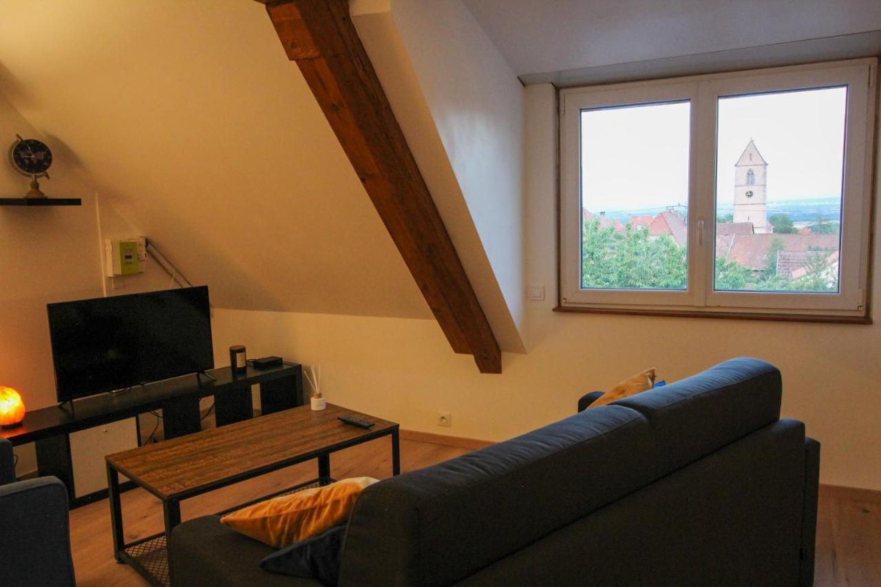 Ferienwohnung Au toit de l’Alsace - Loft au pied des Vosges Wattwiller Exterior foto