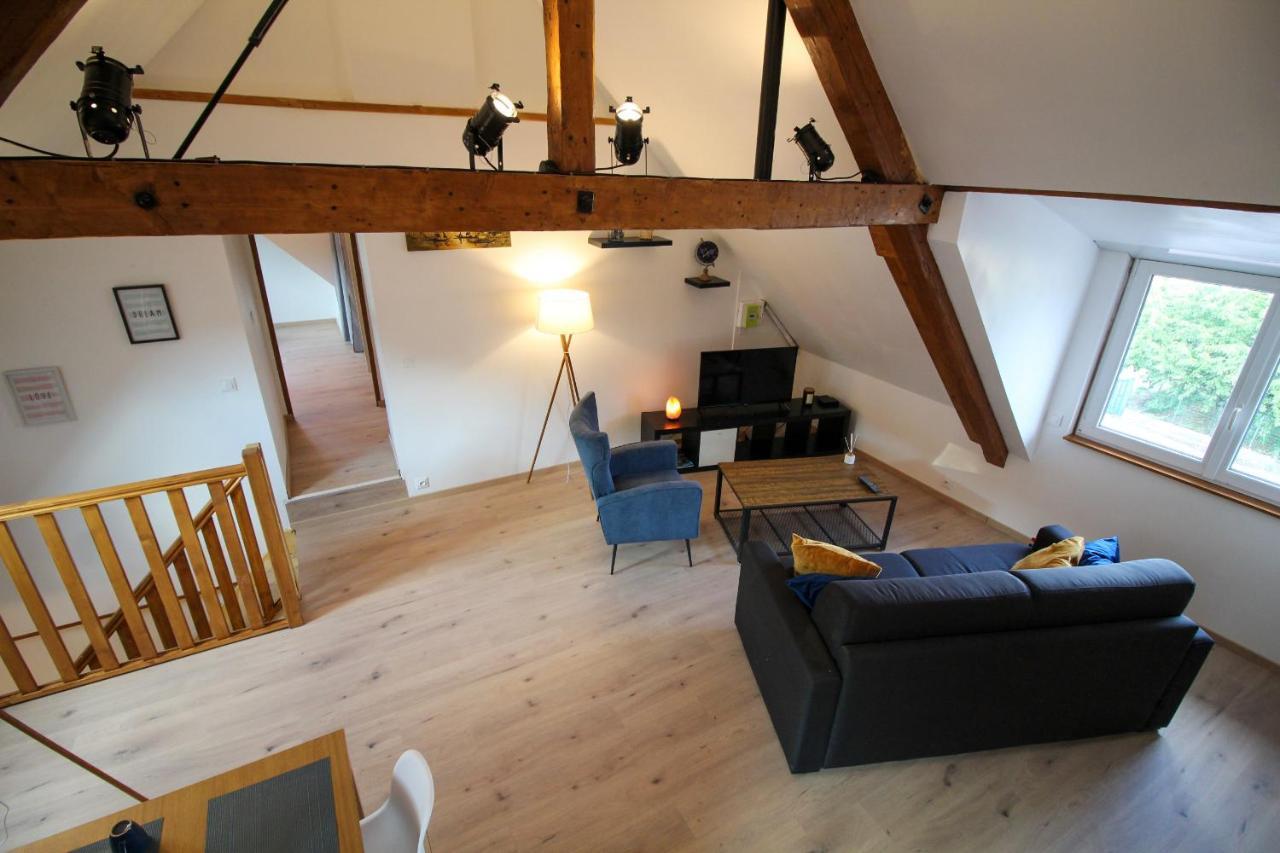 Ferienwohnung Au toit de l’Alsace - Loft au pied des Vosges Wattwiller Exterior foto