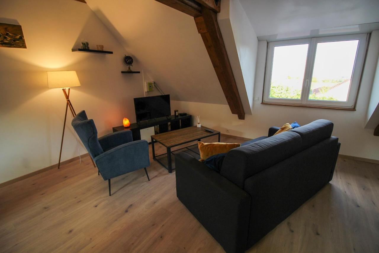 Ferienwohnung Au toit de l’Alsace - Loft au pied des Vosges Wattwiller Exterior foto